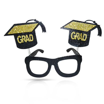 Graduation Black & Gold Sunglass with Shimmer - 1PC