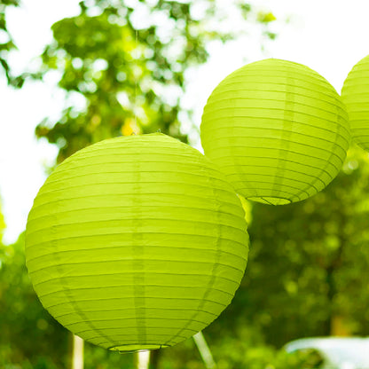 Light Green Round Paper Lantern - 10 Inches - 1PC