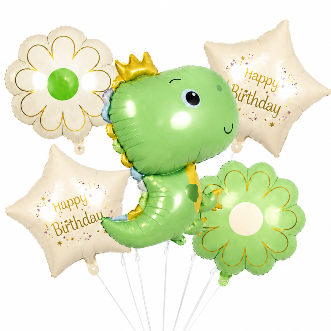 Dinosaur Balloon Set Pastel Green -  5PC