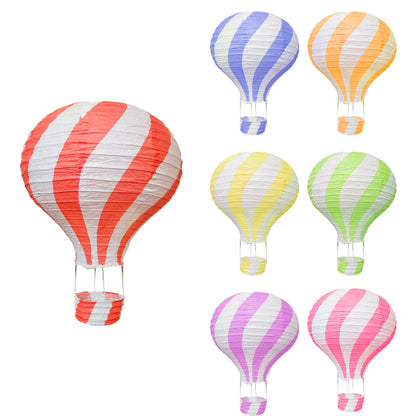 Assorted Color Paper Lantern Parachute/Hot Air Baloon for Hanging Decor - 5PC