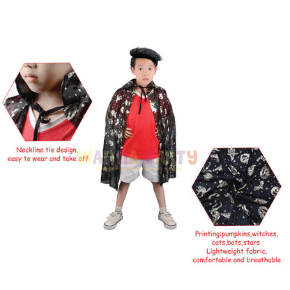 Halloween Cape Silver for Kids
