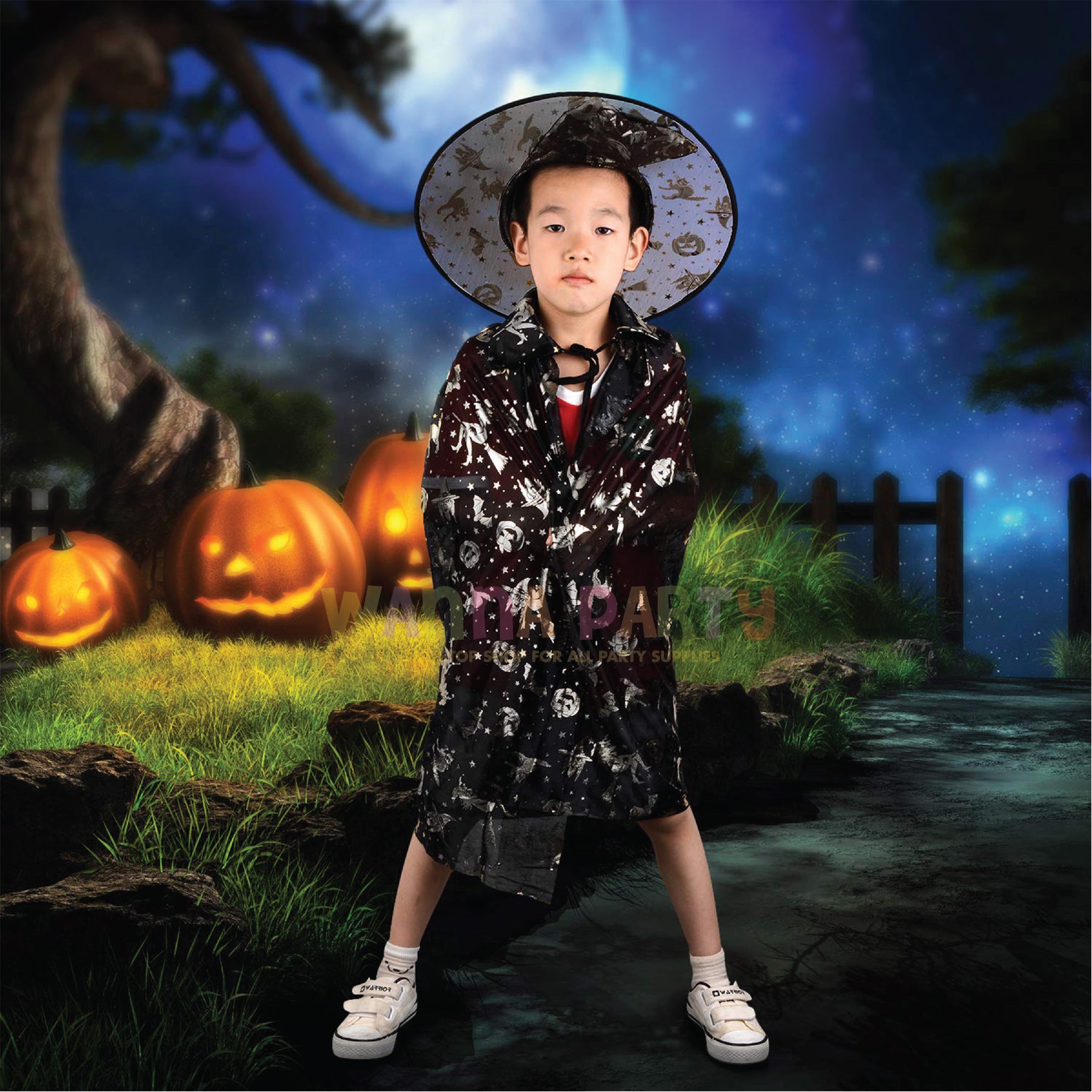 Halloween Cape Silver for Kids