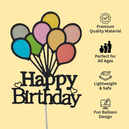 Happy Birthday Balloons Topper