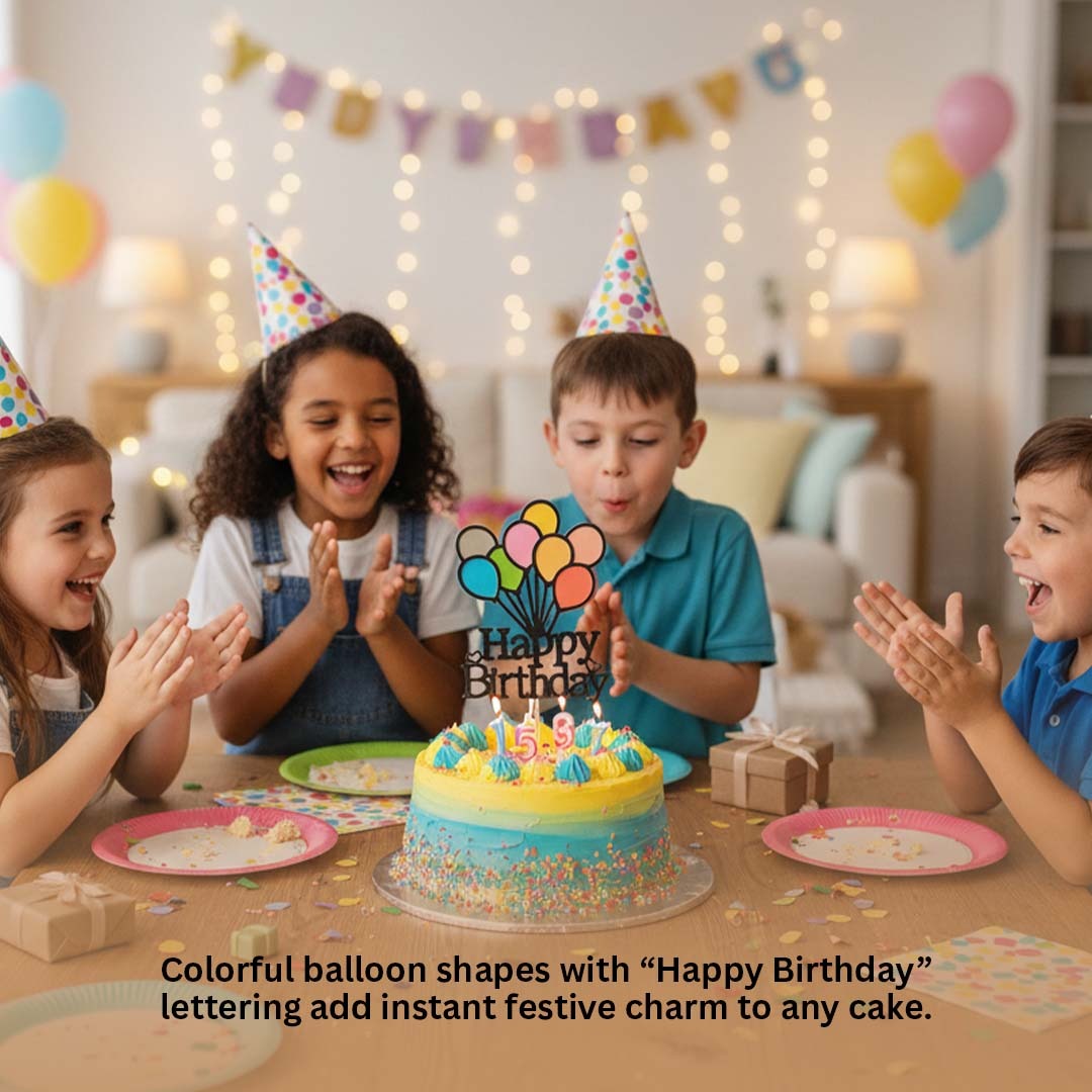 Happy Birthday Balloons Topper