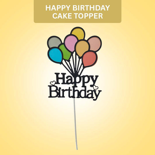 Happy Birthday Balloons Topper