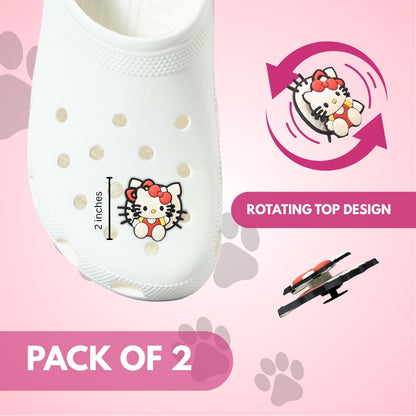 Hello Kitty Spinning  Shoe Charms - 2PC