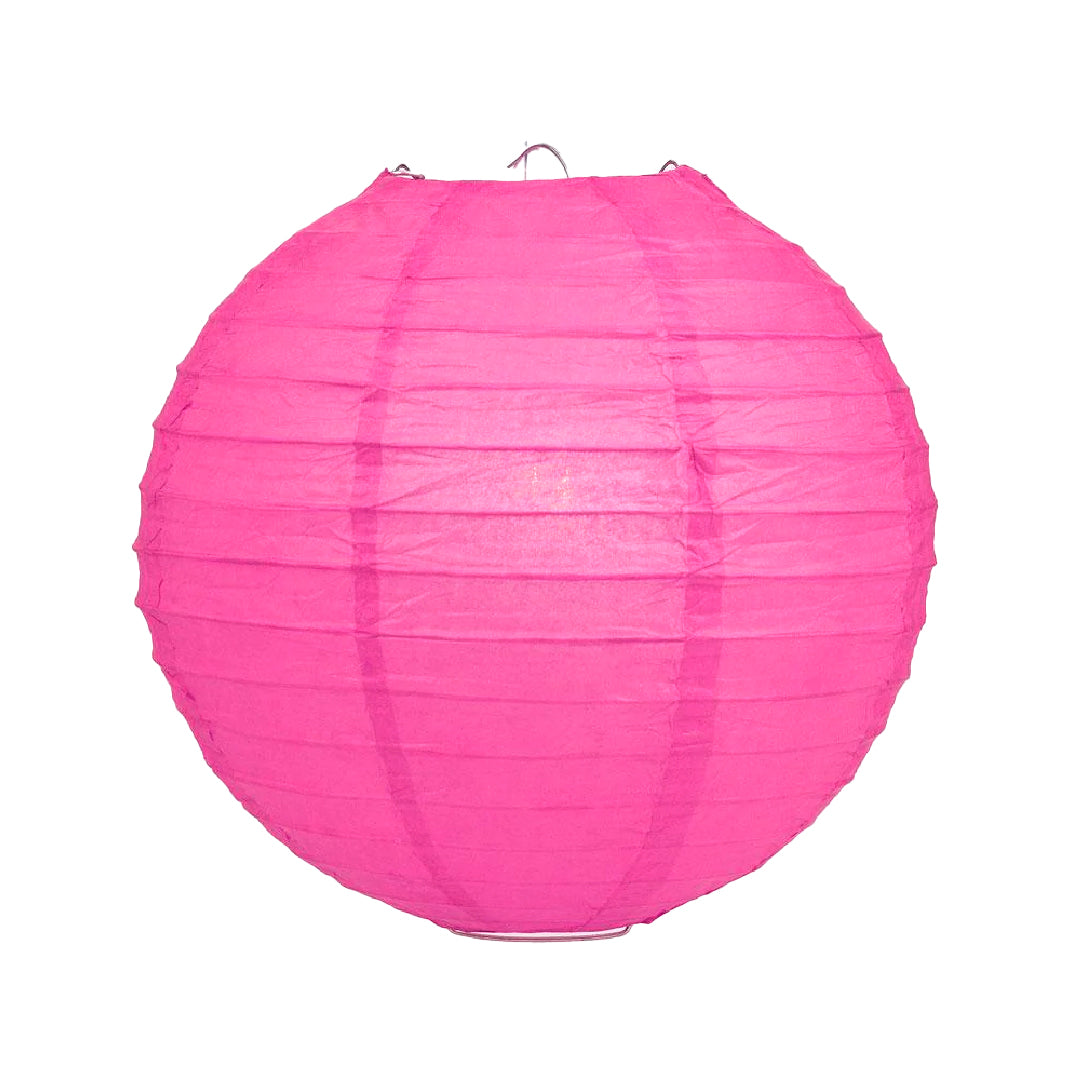 Fuchsia Round Paper Lantern - 12 Inches - 1PC