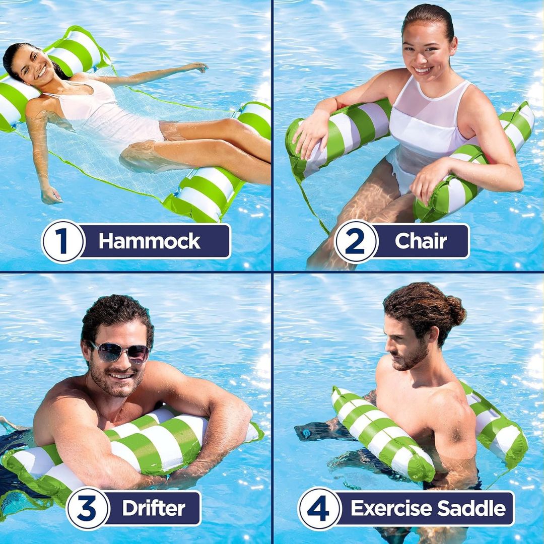 Pool Float Inflatable Pool Hammock Lounger Green - 1PC