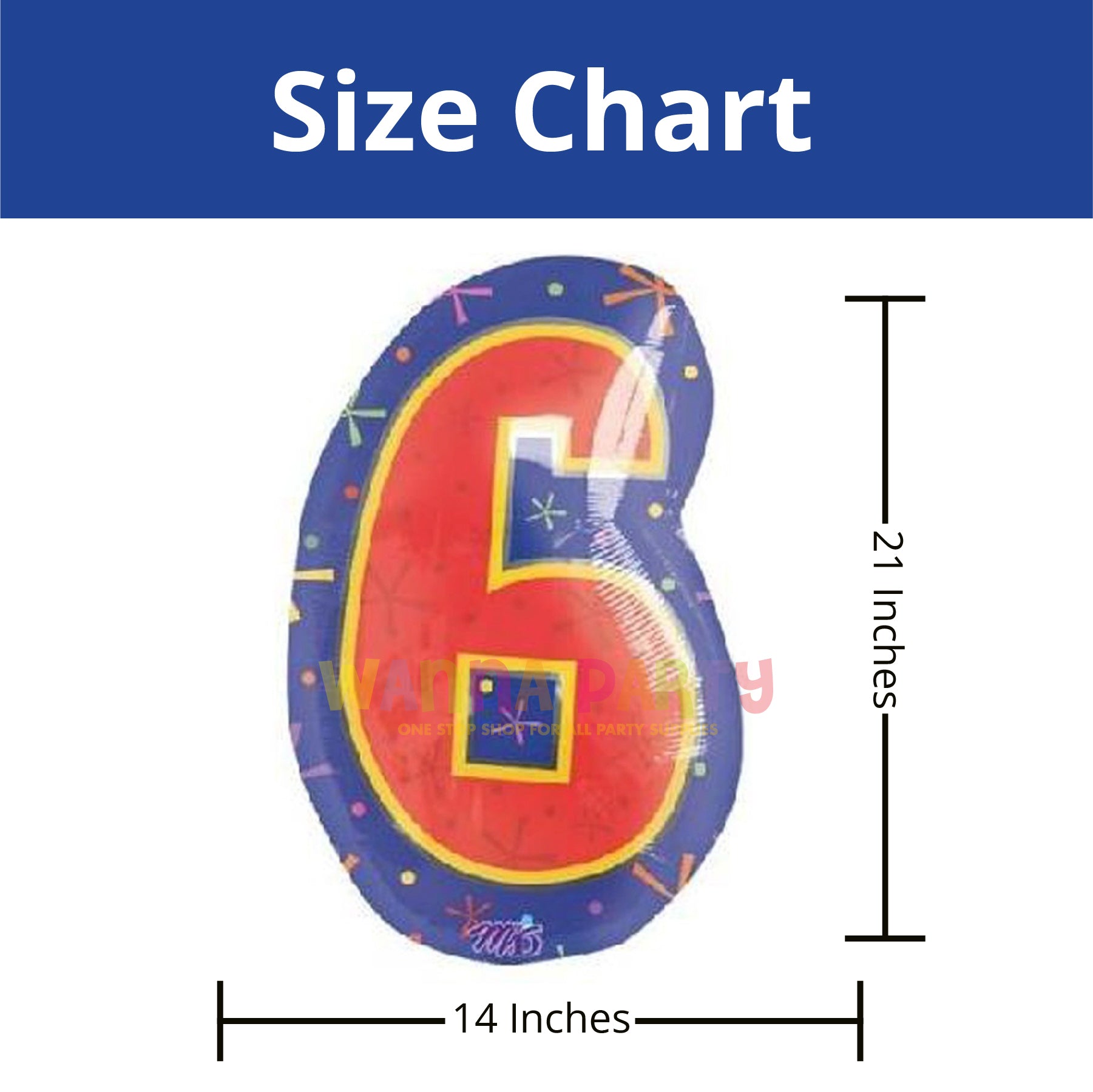 18" NUMBER 6 BALLOON