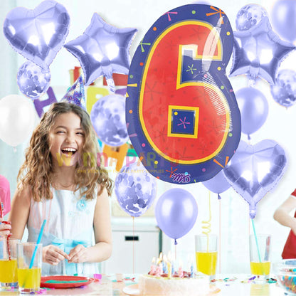 18" NUMBER 6 BALLOON