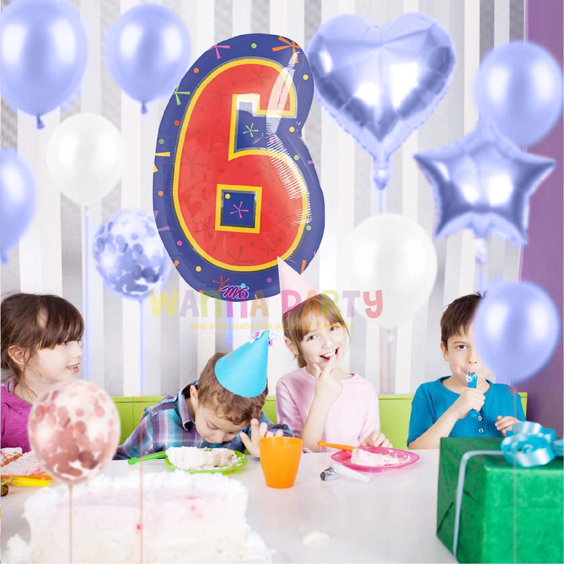 18" NUMBER 6 BALLOON