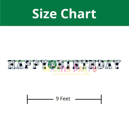 Soccer/Football Theme Birthday Letter Banner Jumbo - 10FT  - 1PC