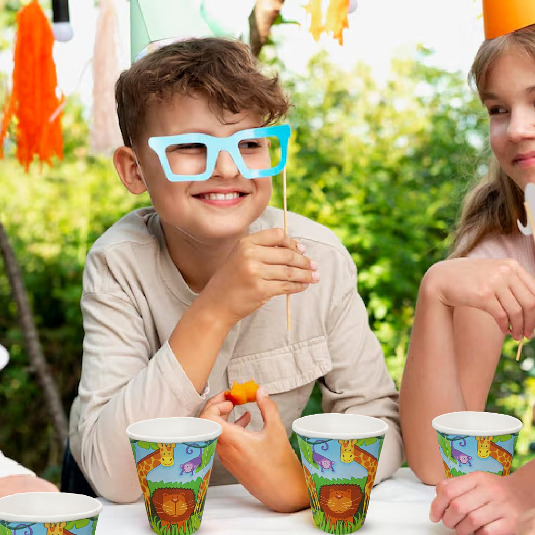 Jungle Animal Paper Cups - 250ML - 8PC