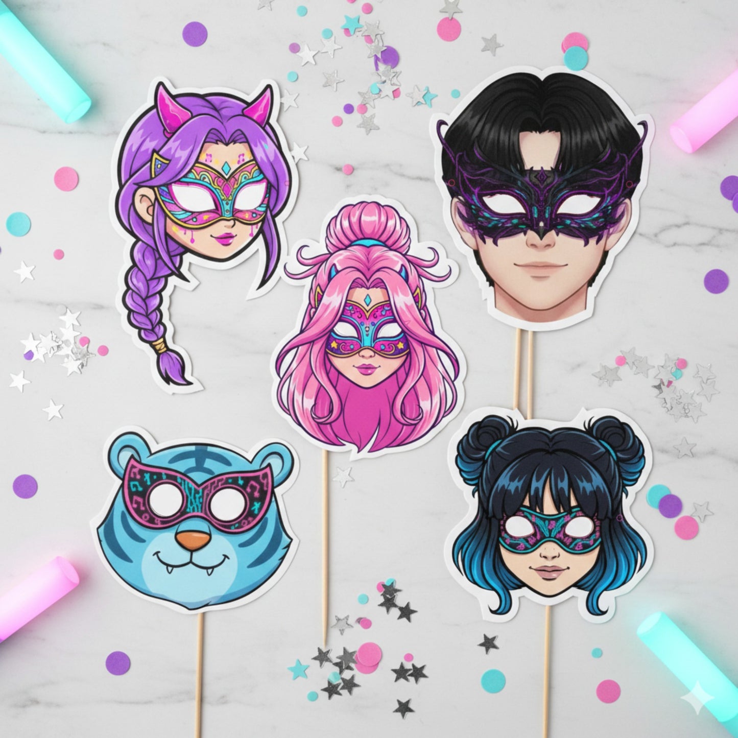 Kpop Demon Hunters Photo Props - 5PC