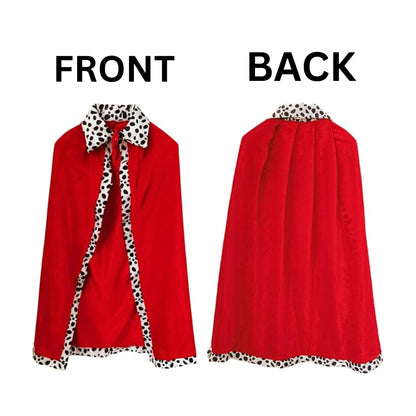 King Red Robe with Golden Crown Combo Set - 2PC