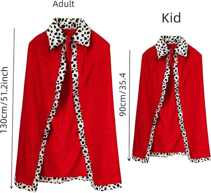 King Red Robe with Golden Crown Combo Set - 2PC