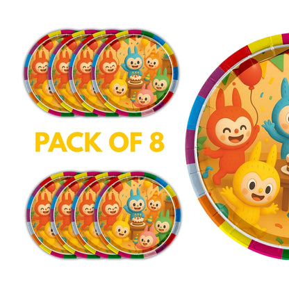 Labubu Theme Party Paper Plates - 9 inches - 8 PC