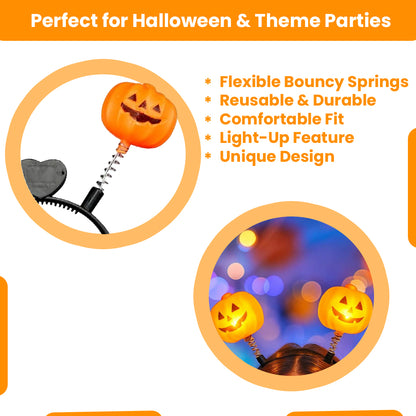 Light Up Pumpkin Headband - 1PC
