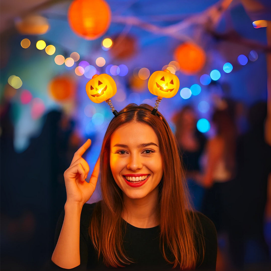 Light Up Pumpkin Headband - 1PC