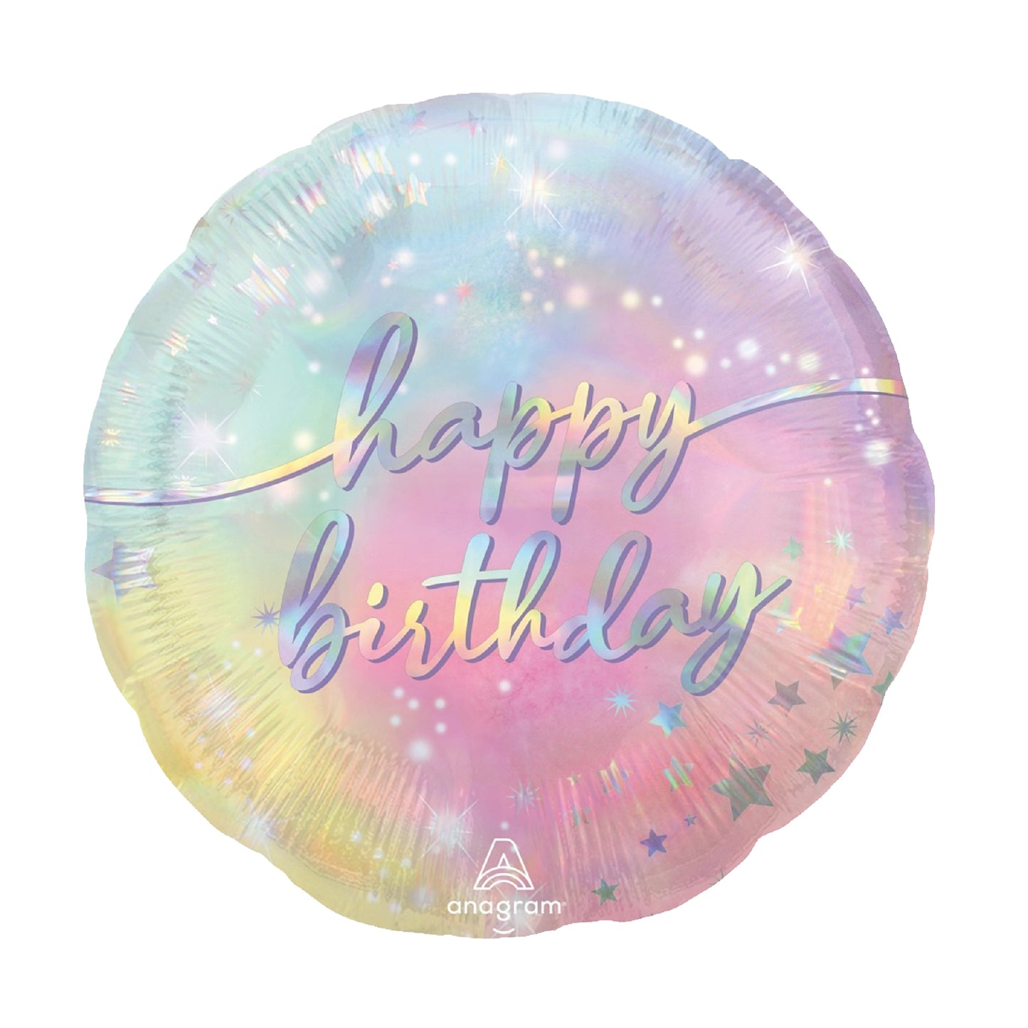 Happy Birthday Luminous Pastel Foil Balloon, 18 Inch – 1 Pc