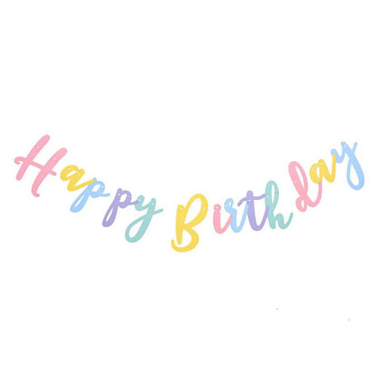 Happy Birthday Pastel Color Banner - 1PC