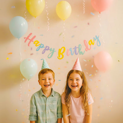 Happy Birthday Pastel Color Banner - 1PC