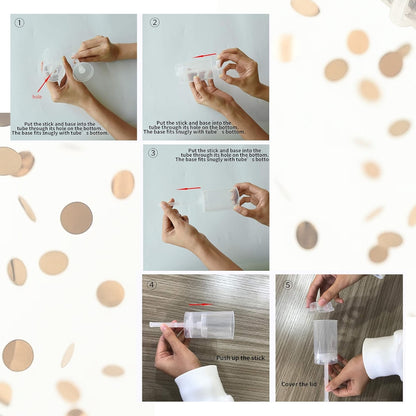 Mini Pocket Confetti Popper Rose Gold for Surpirse Celebrations with Manual Push - 1PC