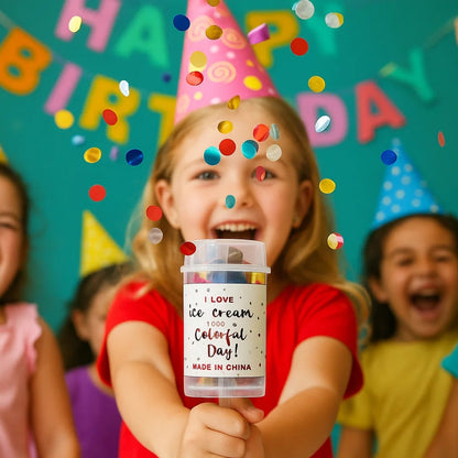 Mini Pocket Multicolor Confetti Popper for Surpirse Celebrations with Manual Push - 1PC