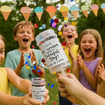 Mini Pocket Multicolor Confetti Popper for Surpirse Celebrations with Manual Push - 1PC