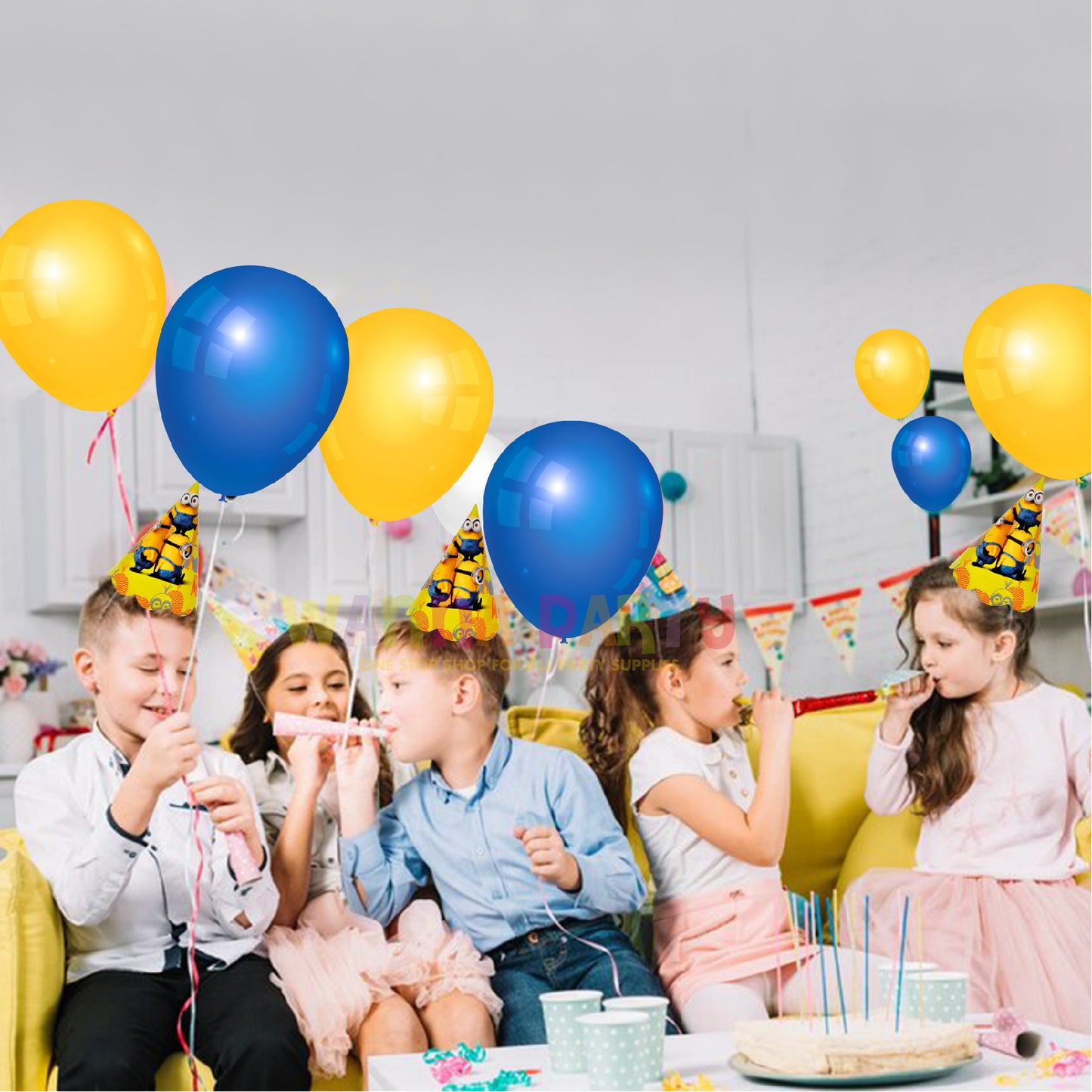 Minnions Theme Party Birthday Caps - 10PC