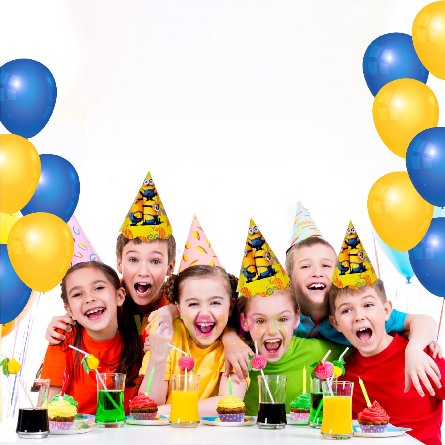Minnions Theme Party Birthday Caps - 10PC