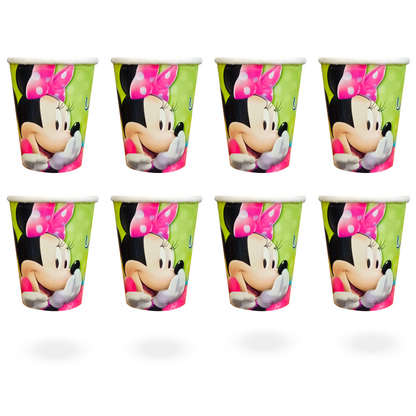 Minnie Mouse Printed Party Paper Cups  - 260ml - 8PC