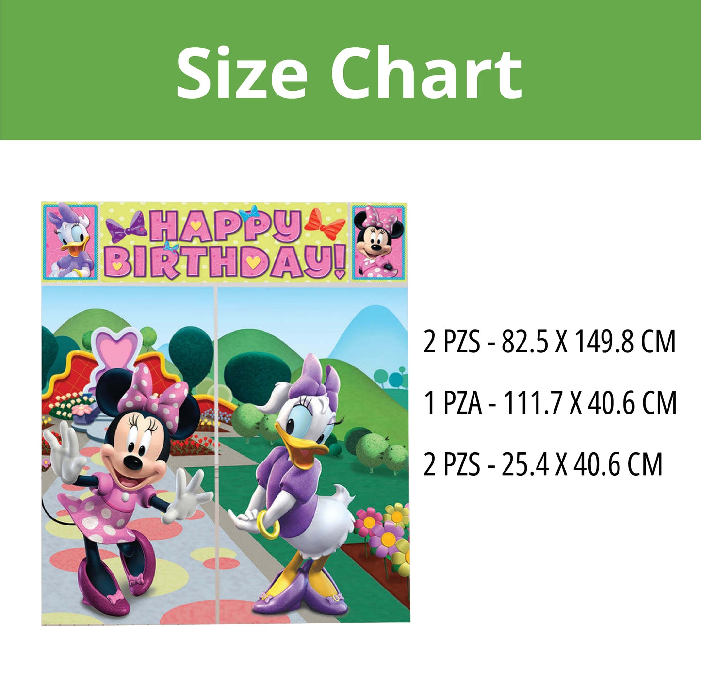 Minnie Mouse Scene Setter for Party Decor -  65 inches X 59 inches - 5PC