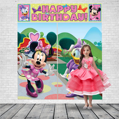 Minnie Mouse Scene Setter for Party Decor -  65 inches X 59 inches - 5PC