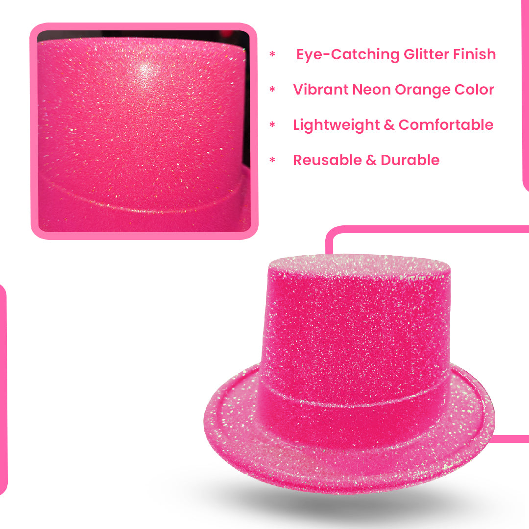 Neon Glitter Hats Combo Pack - 6PC