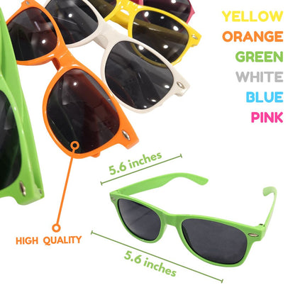 Neon Retro Sunglasses Party Favors for Mehendi/Haldi and Other Occassions - 6PC