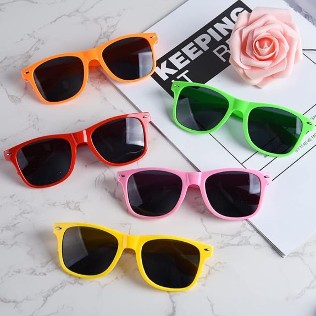 Neon Retro Sunglasses Party Favors for Mehendi/Haldi and Other Occassions - 6PC
