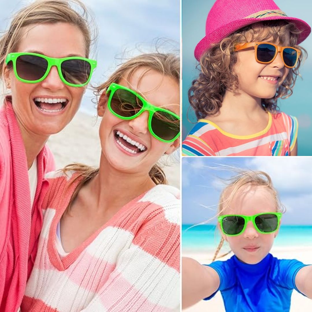 Neon Retro Sunglasses Party Favors for Mehendi/Haldi and Other Occassions - 6PC