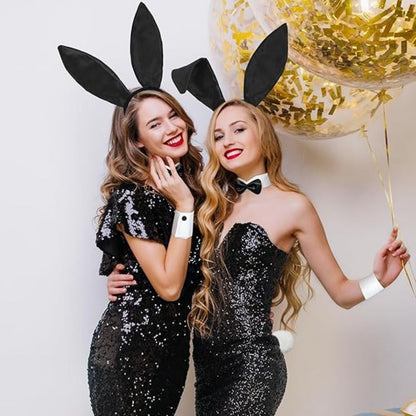 Notty Bunny Ears with Necktie & Tail Set - Set of 4