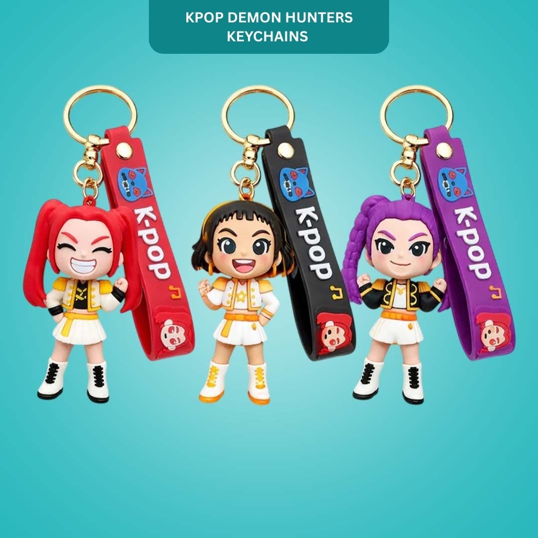 Kpop Demon Hunters Hunterix Cartoon Keychains for Girls -  Set of 3