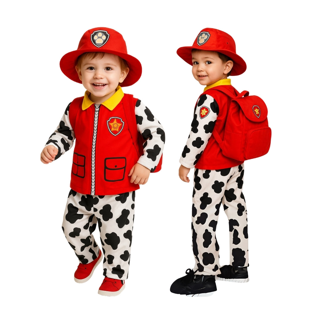 Paw Patrol Costume with Red Bag - Medium - Age 5 to 7 Years