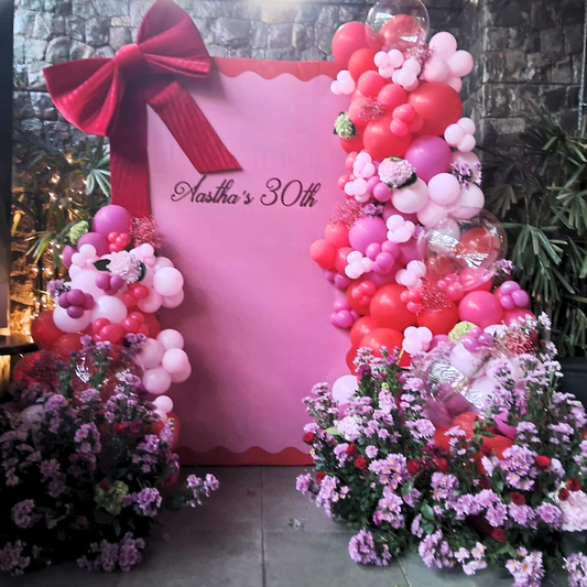 30th Birthday Bow Theme Set Up