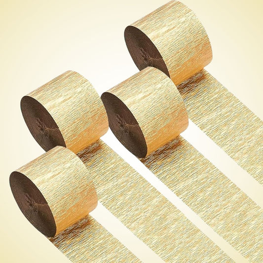 Crepe Streamers Golden - 4PC