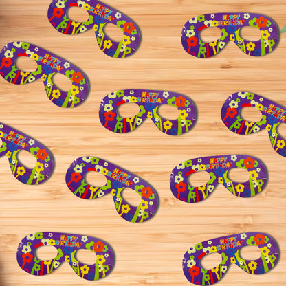 Happy Birthday Paper Eye Mask for Kids - 10PC