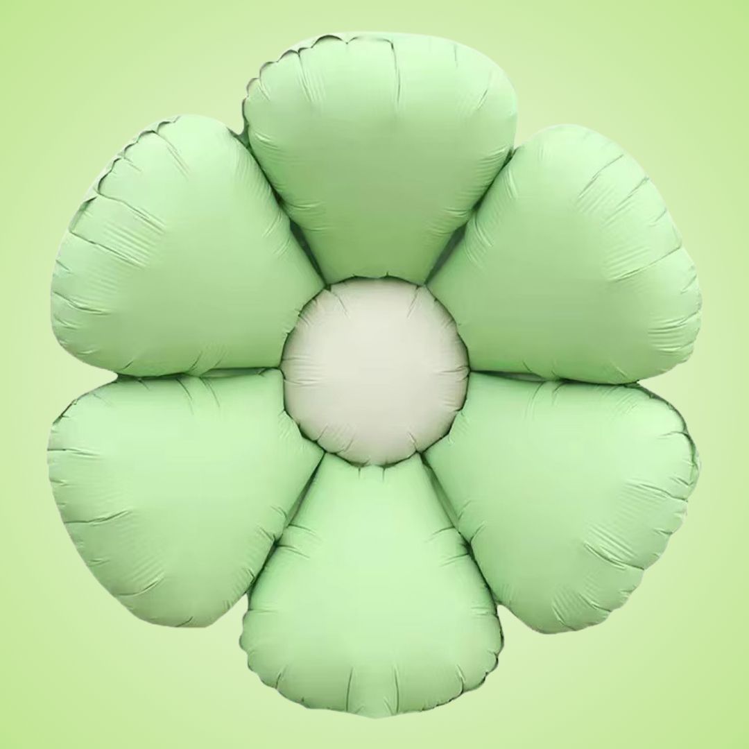 Pastel Green Flower Shaped Balloon - Air Filled Only - 24 inches - 1PC
