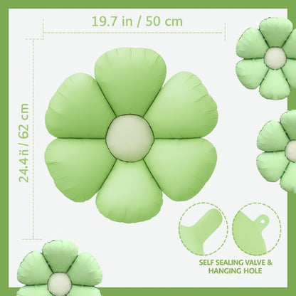 Pastel Green Flower Shaped Balloon - Air Filled Only - 24 inches - 1PC