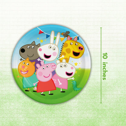 Peppa Pig & Friends Theme Party Paper Plates - 9 inches - 8PC