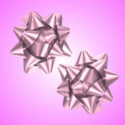Gift Packing Bow Ribbons Pink for Gift Wrap - 2PC