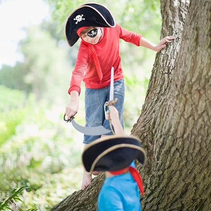 Pirate Hat with Eye Patch for Kids Combo Set - 2PC