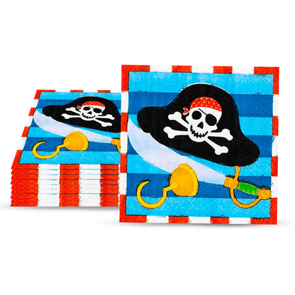 Pirate Theme Party Paper Napkins - 16PC
